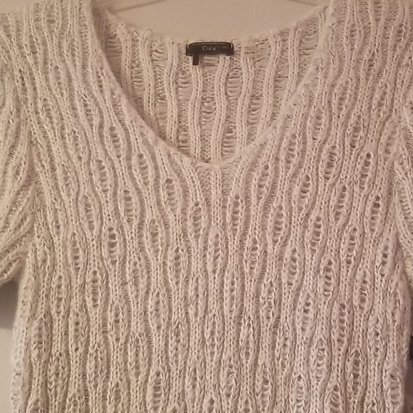 (🏷2/60)Ivory/Black Twist Sweater Dress Long NWT - Picture 2 of 3